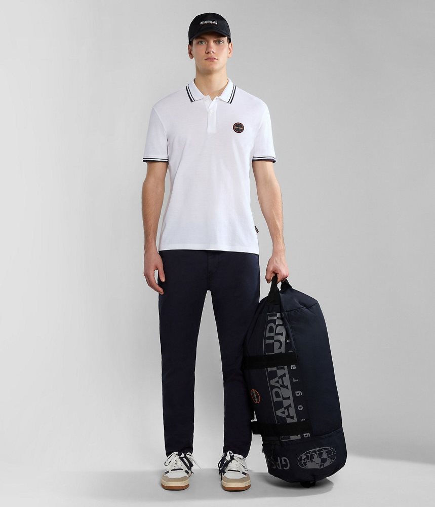 Tricouri Polo Barbati Napapijri Macas Short Sleeve Polo Shirt Albi | PDG691327