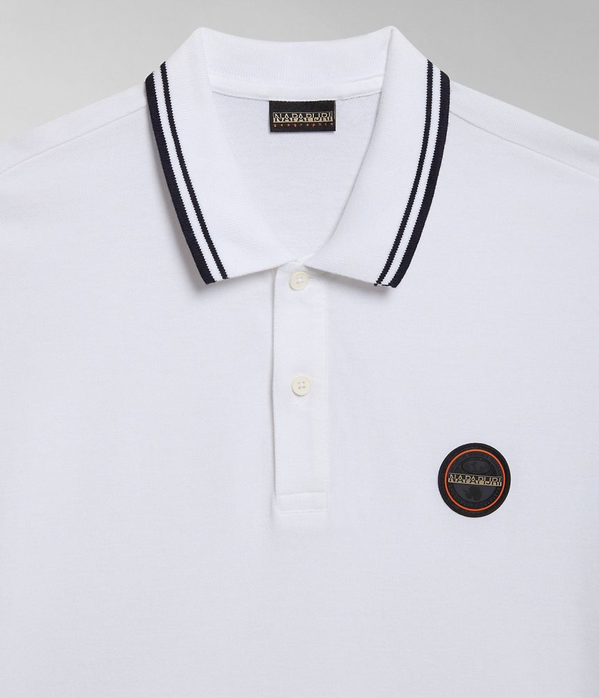 Tricouri Polo Barbati Napapijri Macas Short Sleeve Polo Shirt Albi | PDG691327