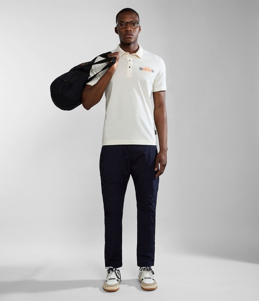 Tricouri Polo Barbati Napapijri Smallwood Short Sleeve Polo Shirt Albi | QTS829041