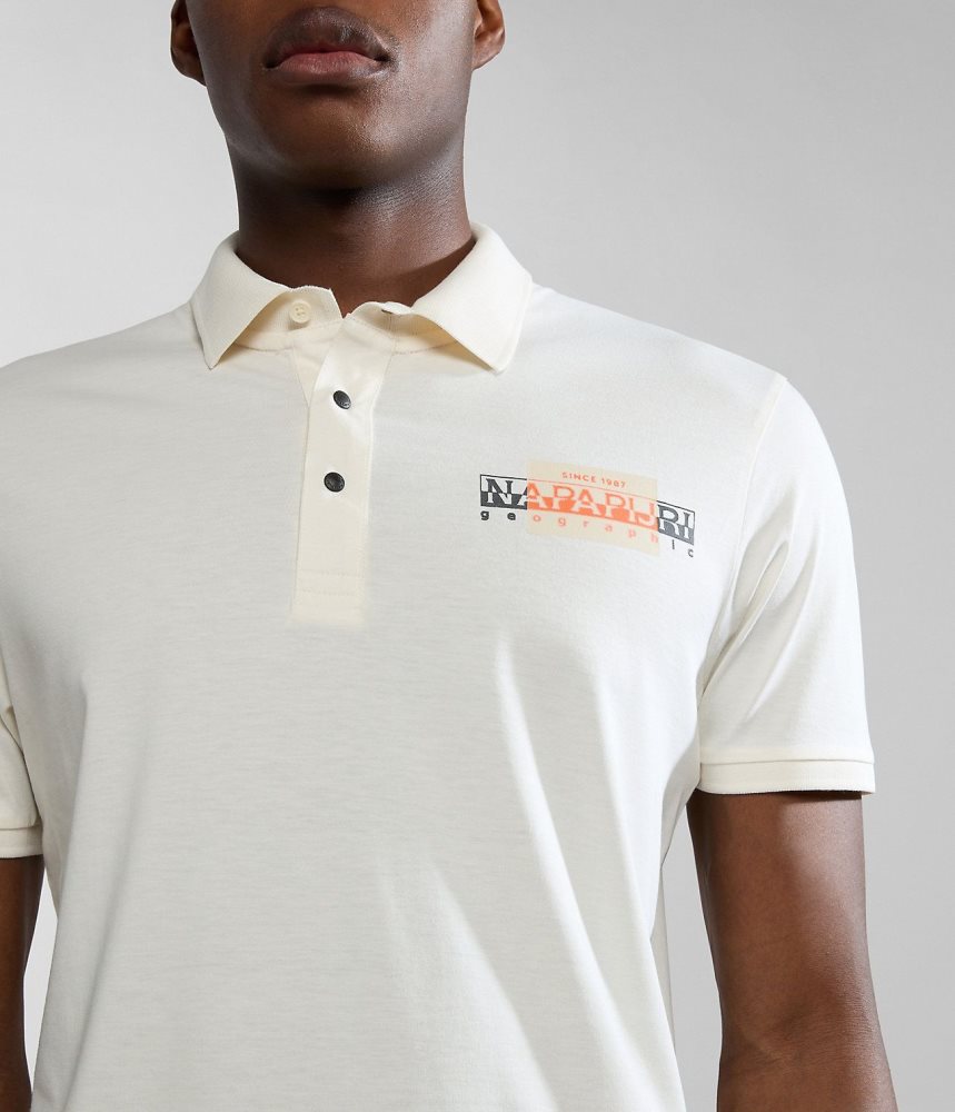 Tricouri Polo Barbati Napapijri Smallwood Short Sleeve Polo Shirt Albi | QTS829041
