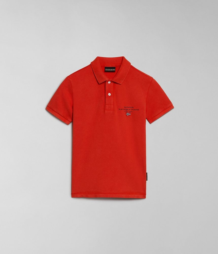 Tricouri Polo Copii Napapijri Elbas Short Sleeve Polo Shirt (4-16 YEARS) Portocalii | SAB389062