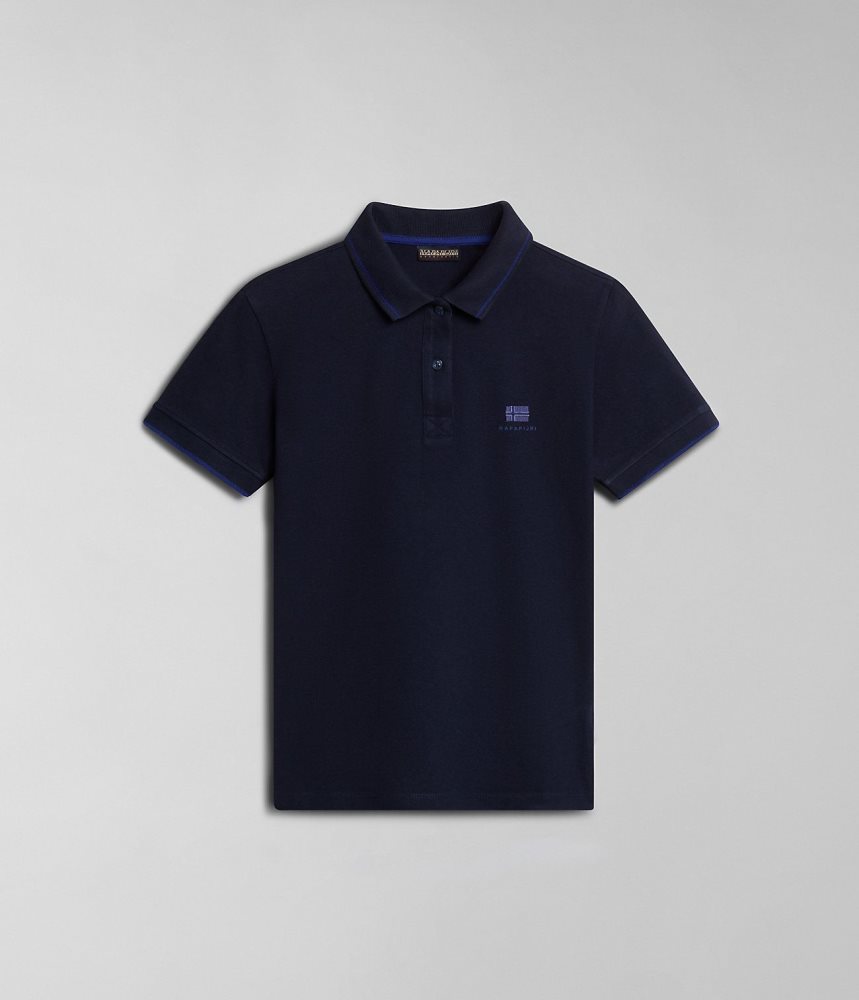 Tricouri Polo Dama Napapijri Nina Short Sleeve Polo Shirt Albastri Inchis | WJY403718