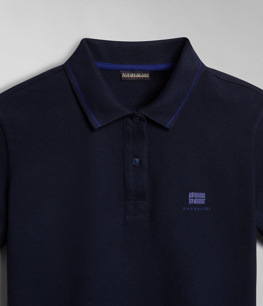 Tricouri Polo Dama Napapijri Nina Short Sleeve Polo Shirt Albastri Inchis | WJY403718