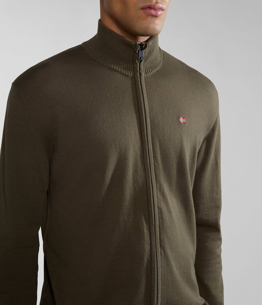 Zip Jumpers Barbati Napapijri Decatur Full-Zip Jumper Verzi | YTG729543