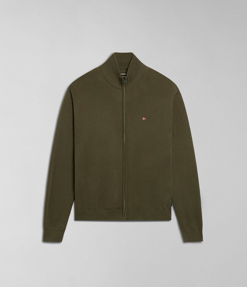 Zip Jumpers Barbati Napapijri Decatur Full-Zip Jumper Verzi | YTG729543