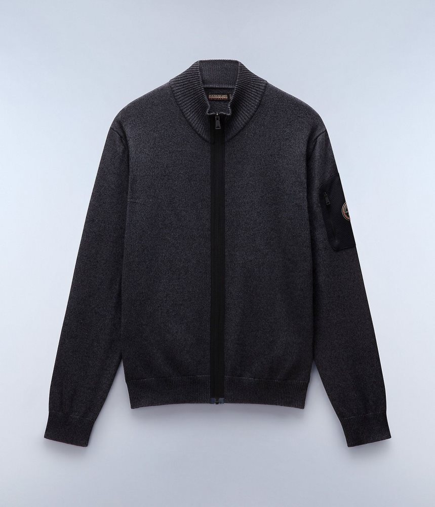 Zip Jumpers Barbati Napapijri Gardy Full-Zip Jumper Negrii | YKT582640