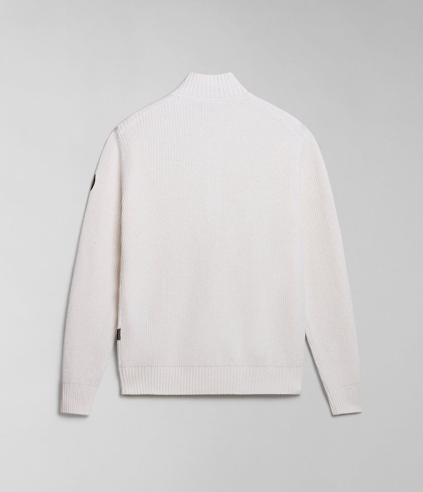 Zip Jumpers Barbati Napapijri Gwich Half-Zip Jumper Albi | XCN418792